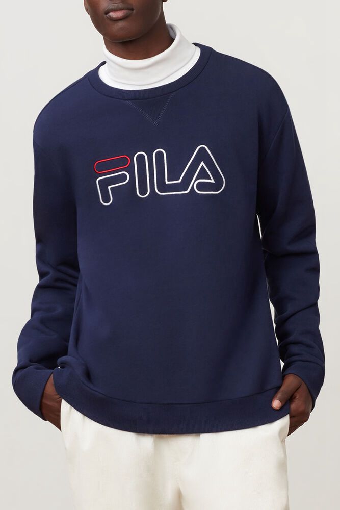 Fila Miesten Collegepaita Basil Laivastonsininen - VYPT-54016